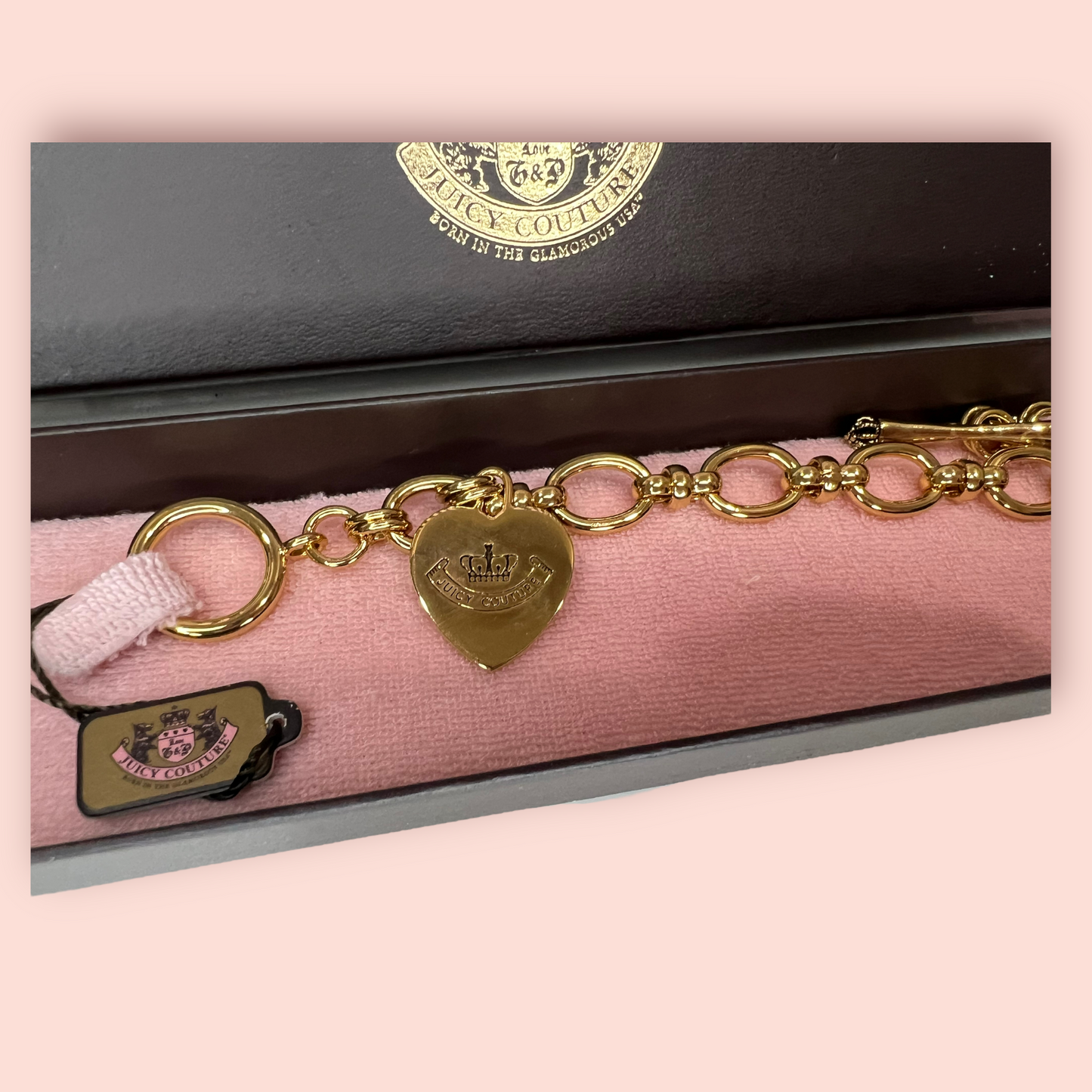 Vintage Juicy Couture Heart Chain Bracelet (Brand new with tags)