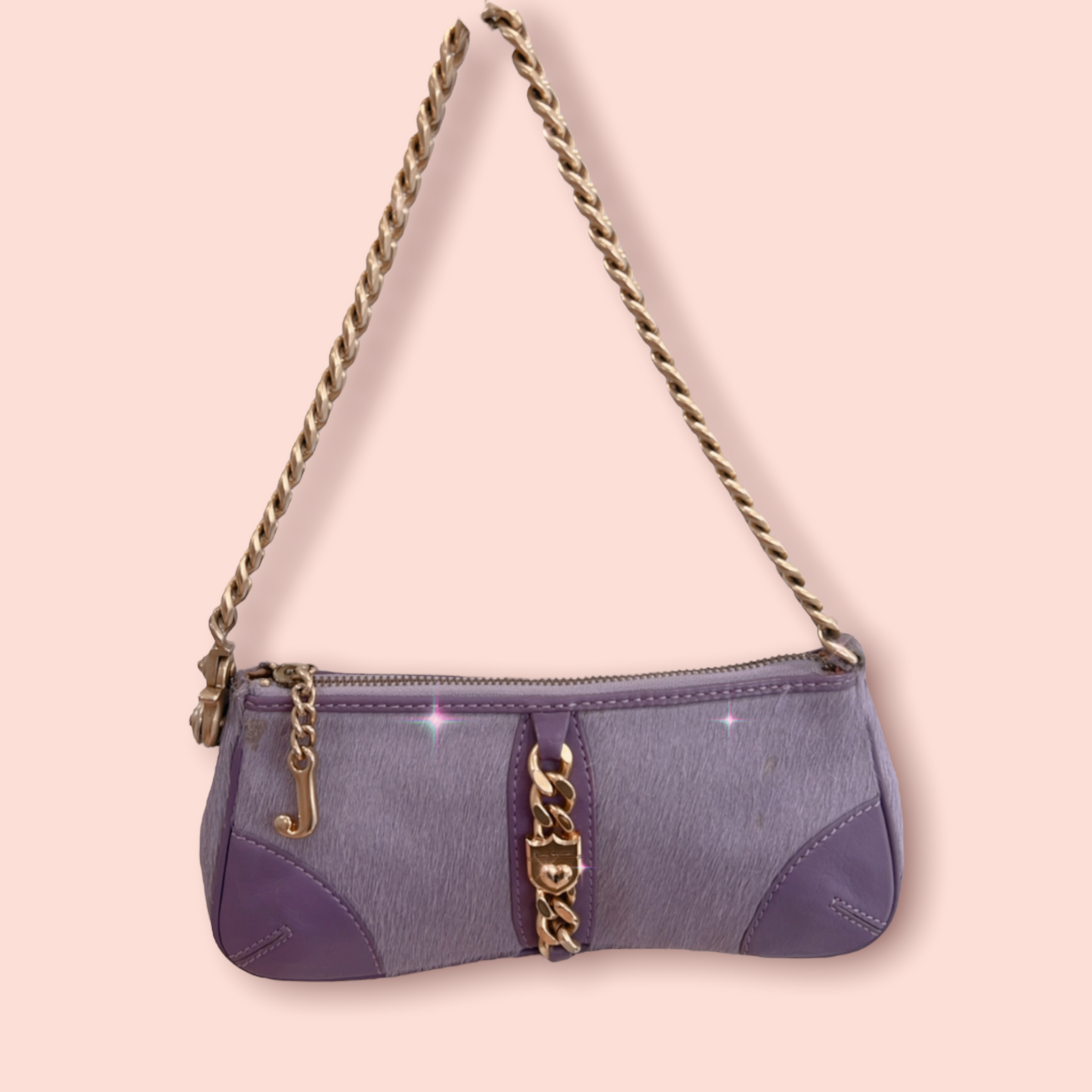 Juicy Couture Vintage Purple Cowhide Hair Baguette Bag – En Rose