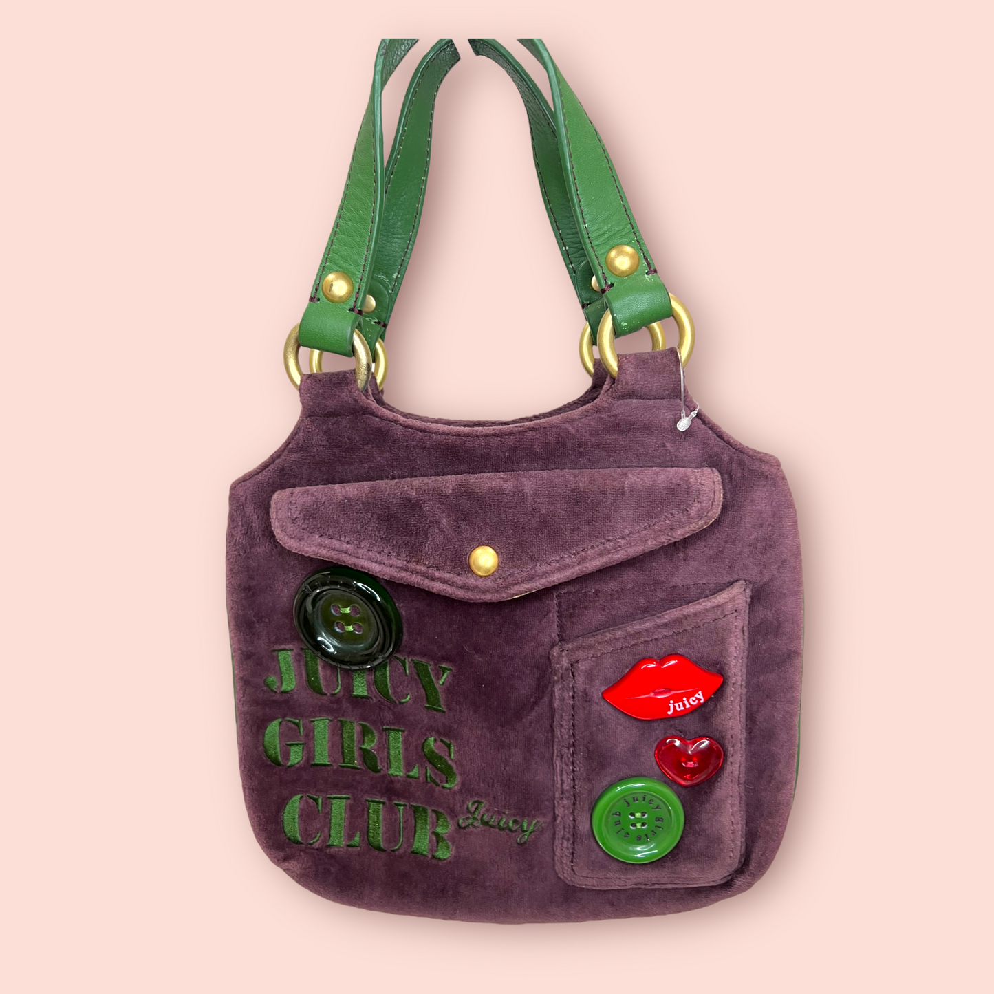 Vintage Juicy Couture Purple and Green Bag