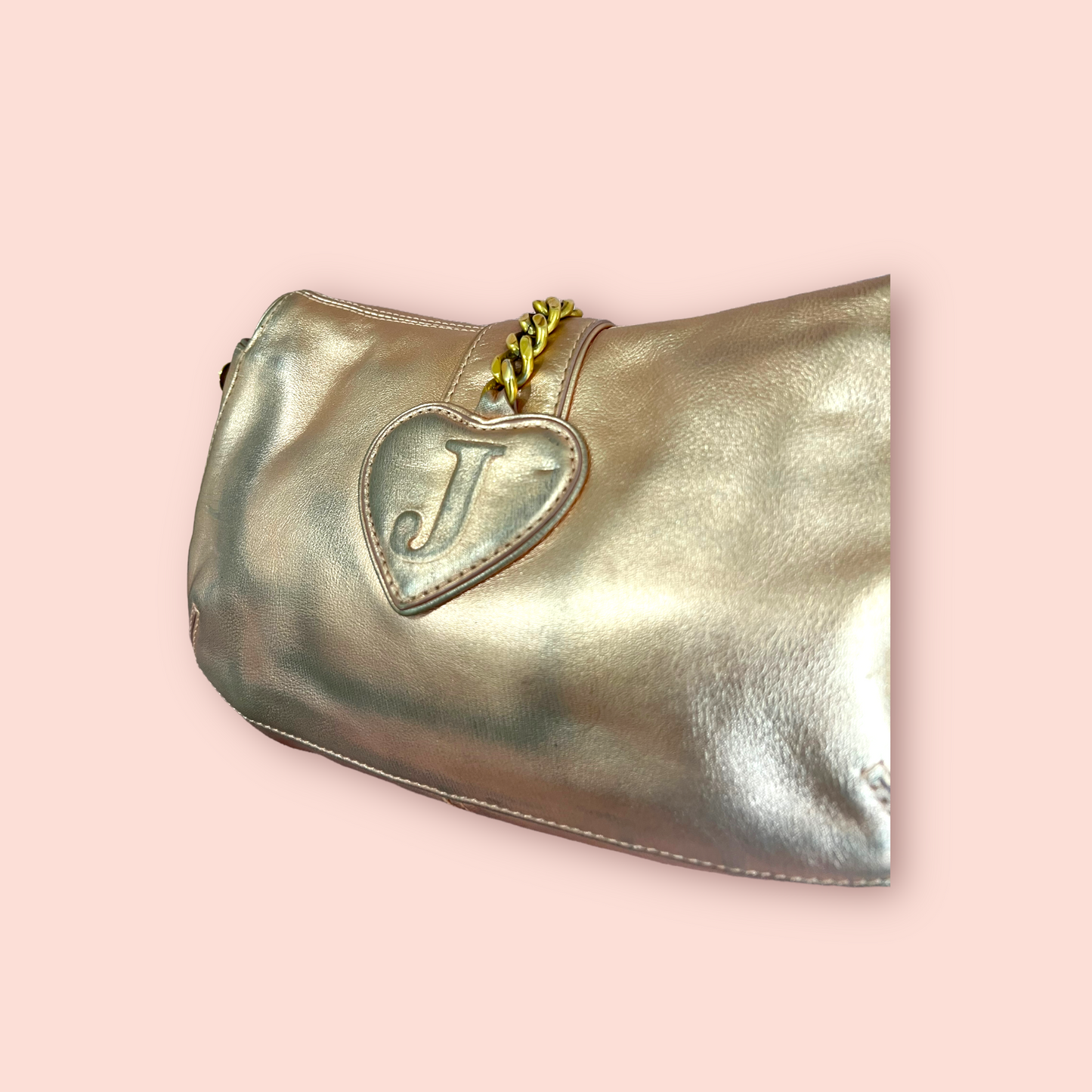 Juicy Couture Rose Gold Pave Heart Handbag