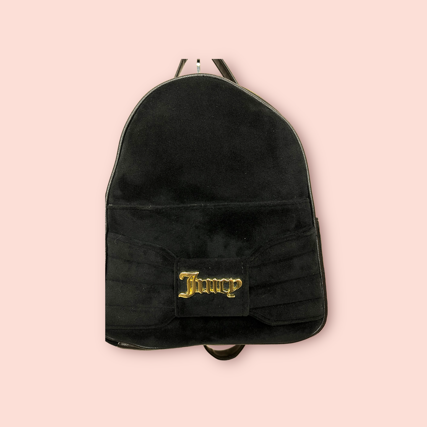 NWT Juicy Couture Black Velour Backpack