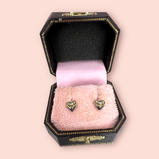 Juicy Couture Vintage Mini Heart Stud Earrings