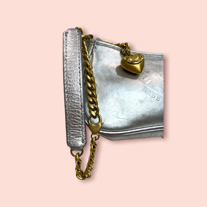 Juicy Couture Vintage Silver and Gold Baguette Wristlet