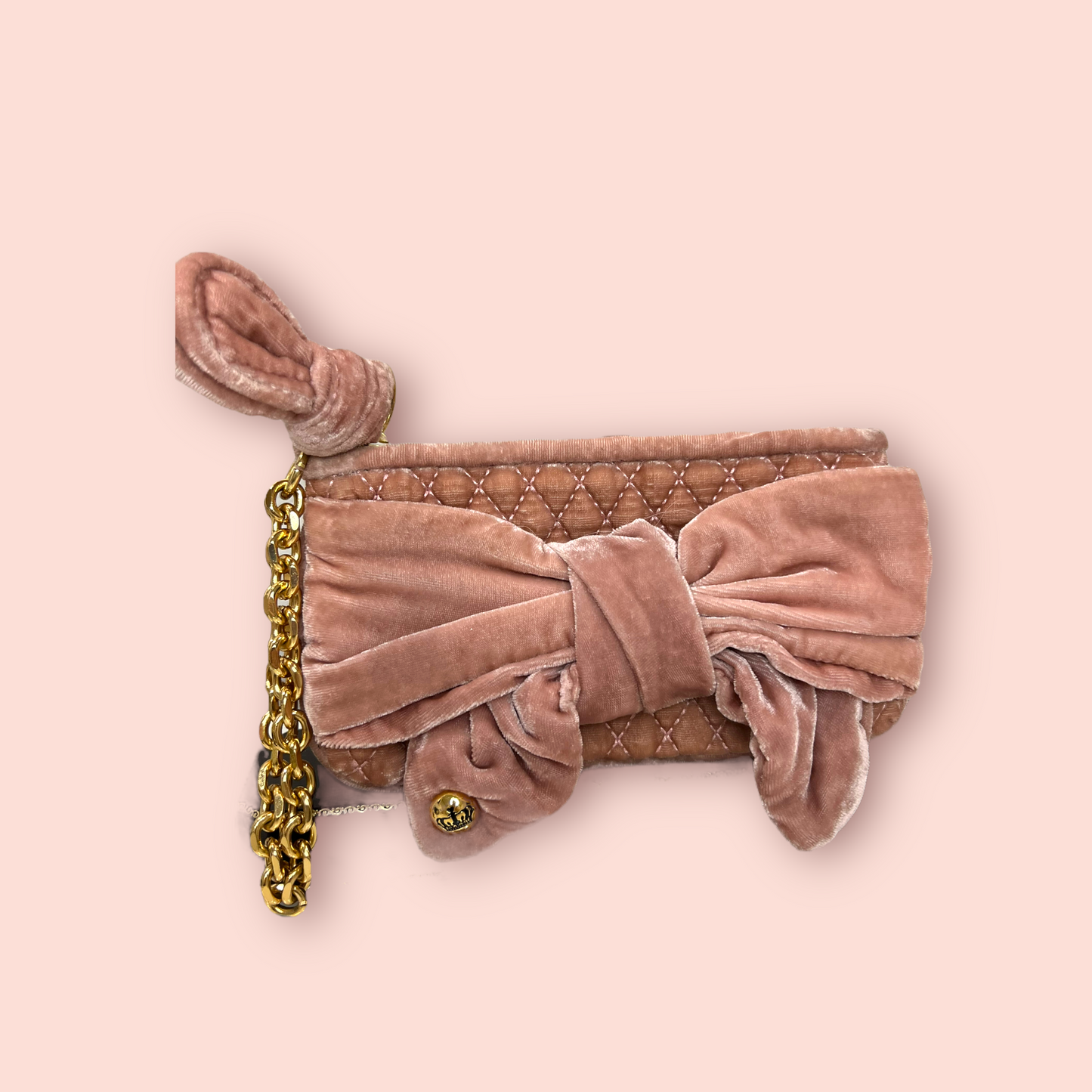 Juicy Couture Vintage Pink Velvet Wristlet