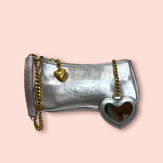 Juicy Couture Vintage Silver and Gold Baguette Wristlet