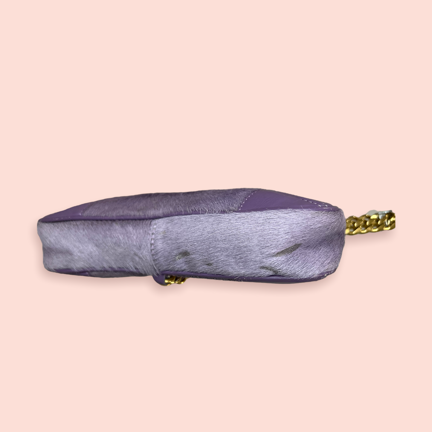 Juicy Couture Vintage Purple Cowhide Hair Baguette Bag