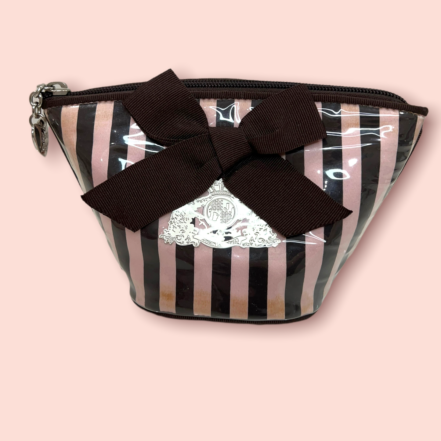 Juicy Couture Vintage Striped Makeup Pouch